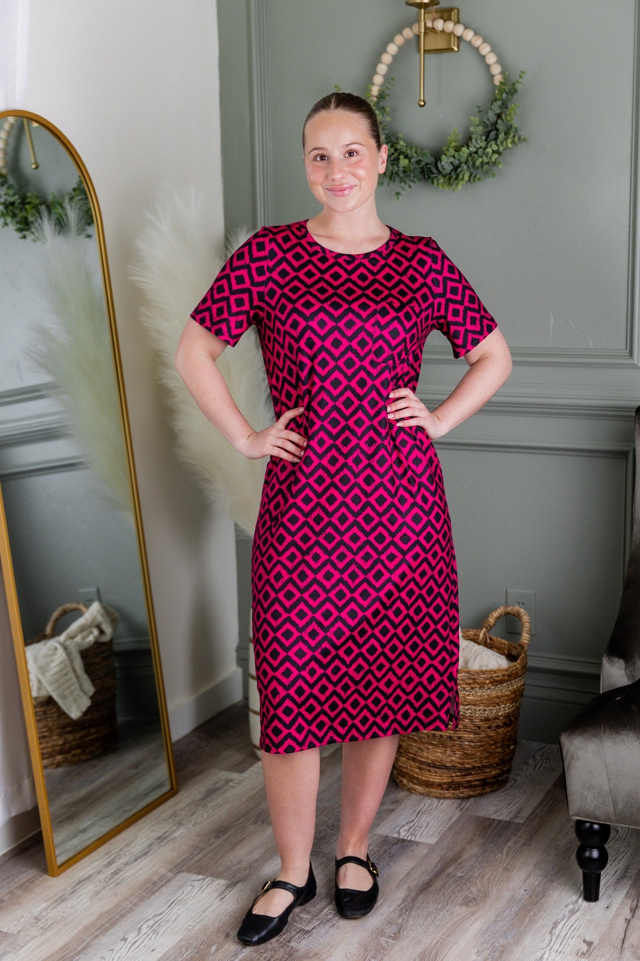 Aviva Dress in Bold Berry nuggles-clothing