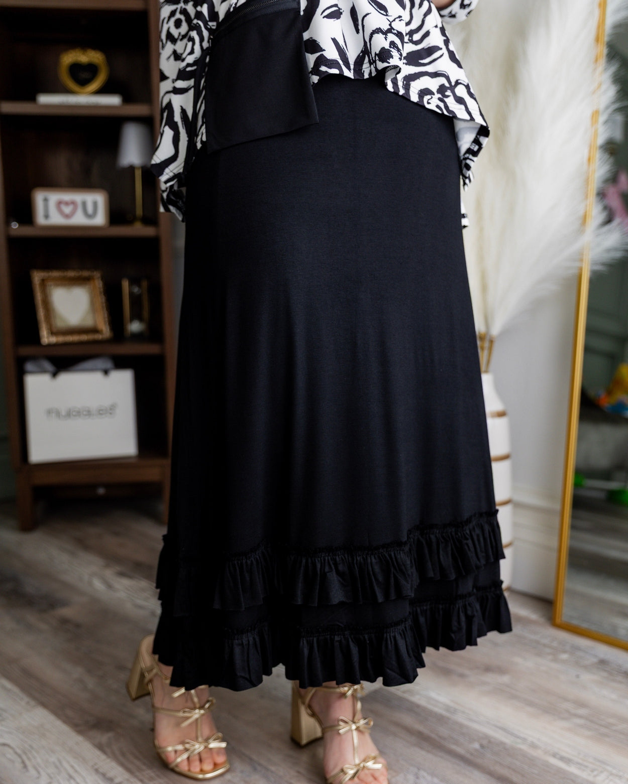 Callie Skirt in Black - Final Sale nuggles-clothing