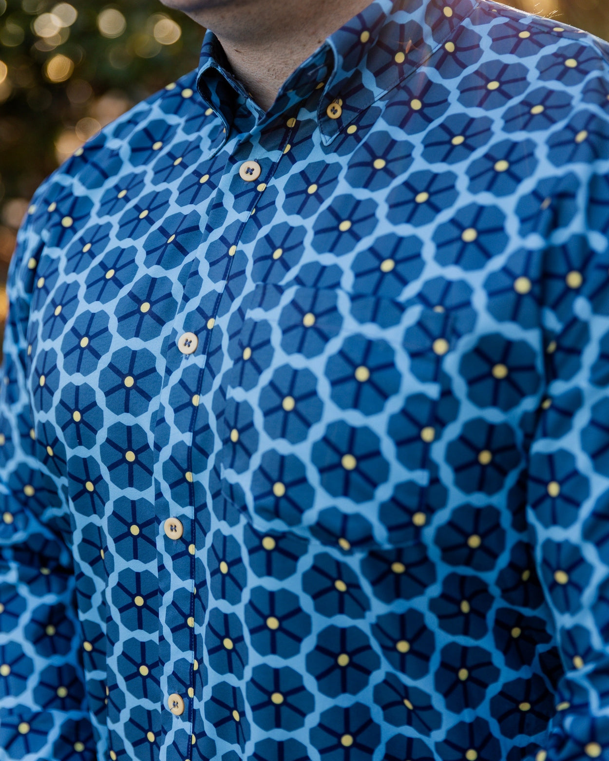 Men's Button Down Shirt in Forge Tile - Final Sale nuggles-clothing
