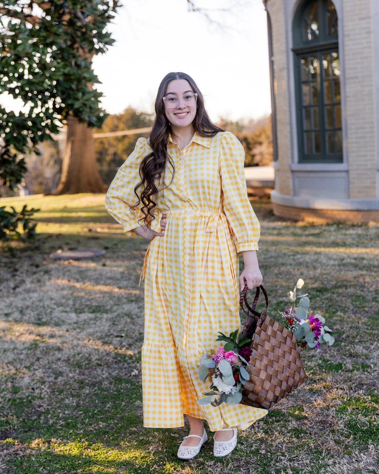 Leila Dress in Sunshine Check nuggles-clothing