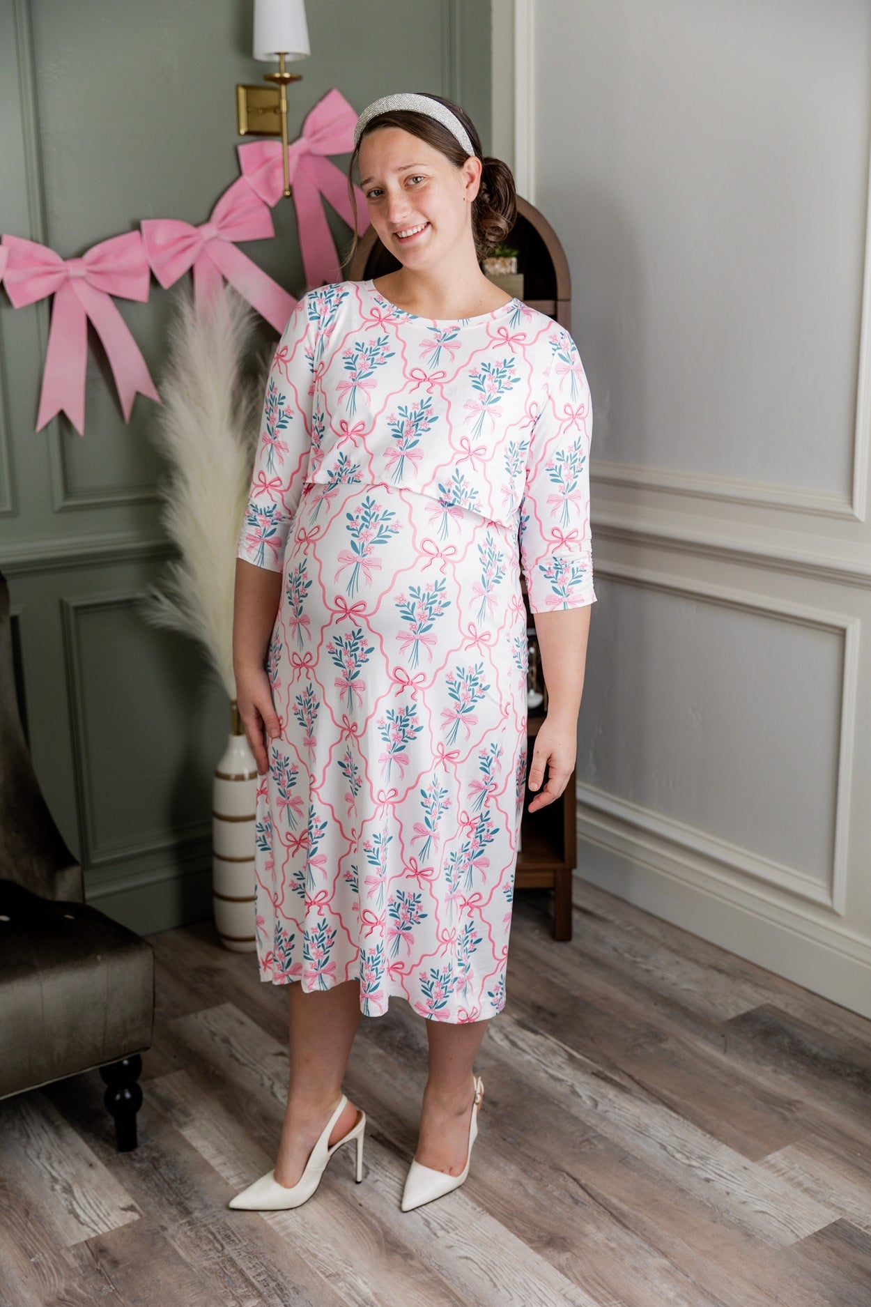 Nalani Nursing Dress in Pixie Petals - Final Sale nuggles-clothing