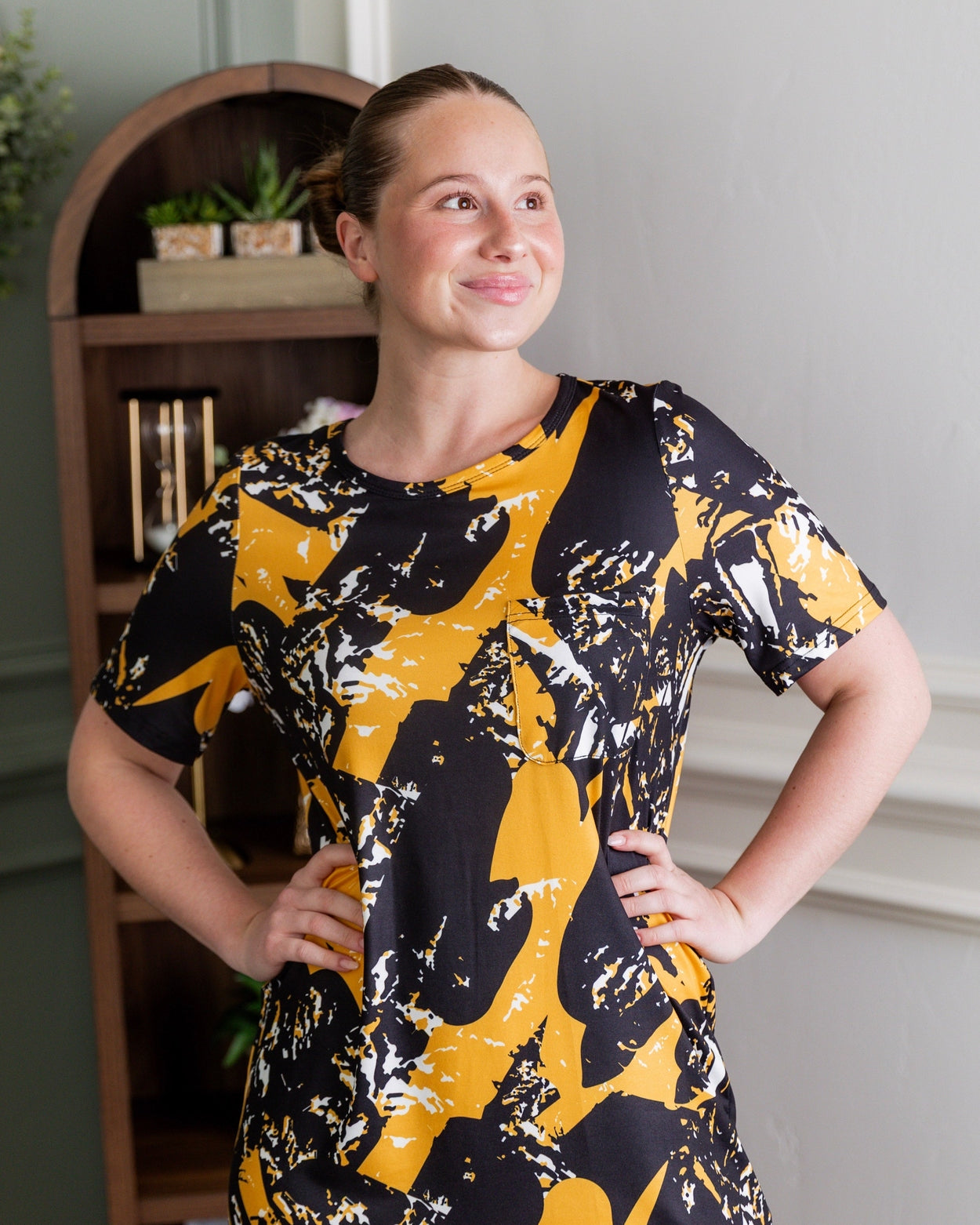 Aviva Dress in Golden Drift nuggles-clothing