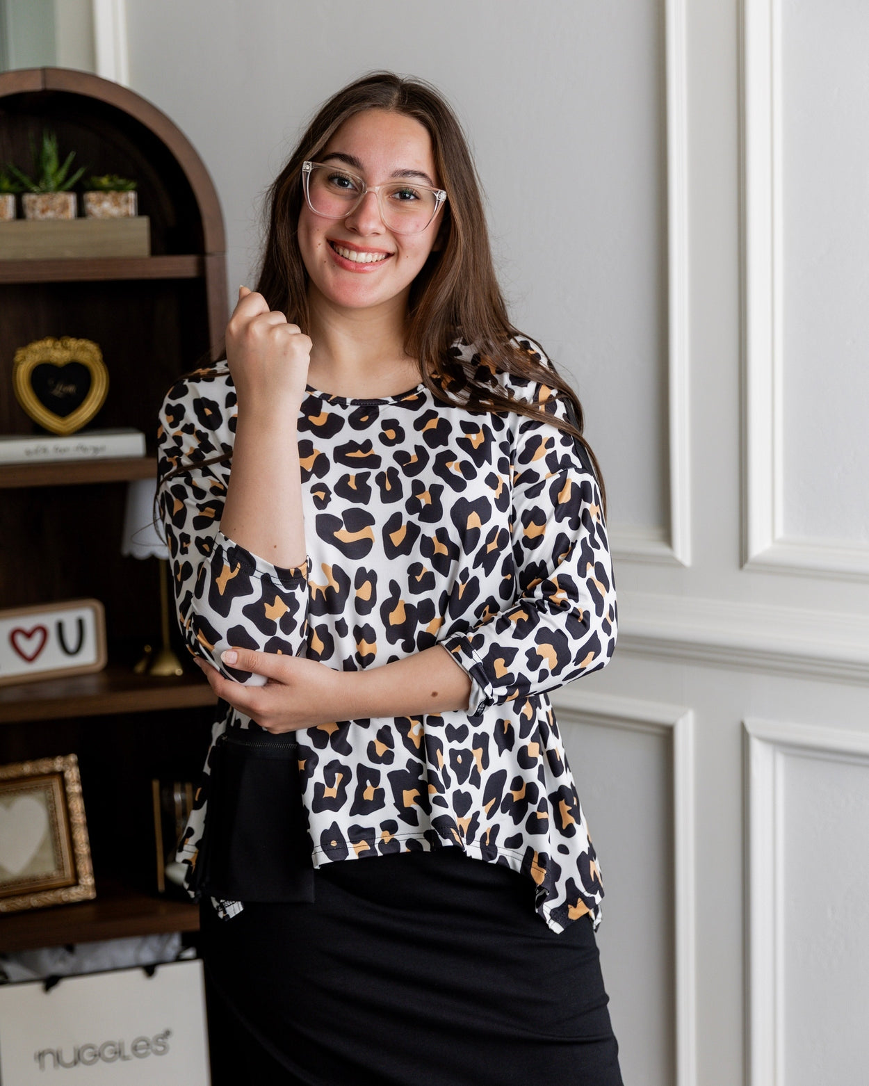 Keegan Top in Honey Leopard - Final Sale nuggles-clothing