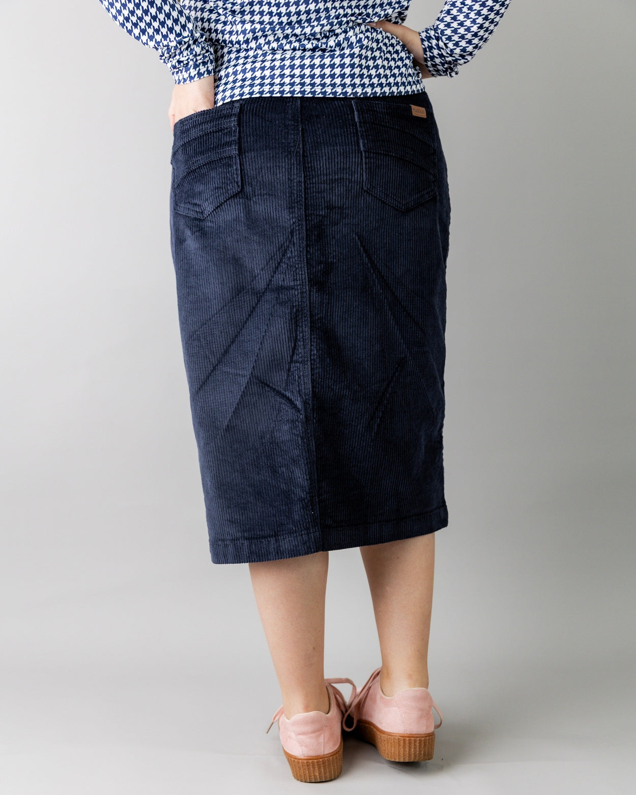 27" Corduroy Skirt in Navy - Final Sale nuggles-clothing