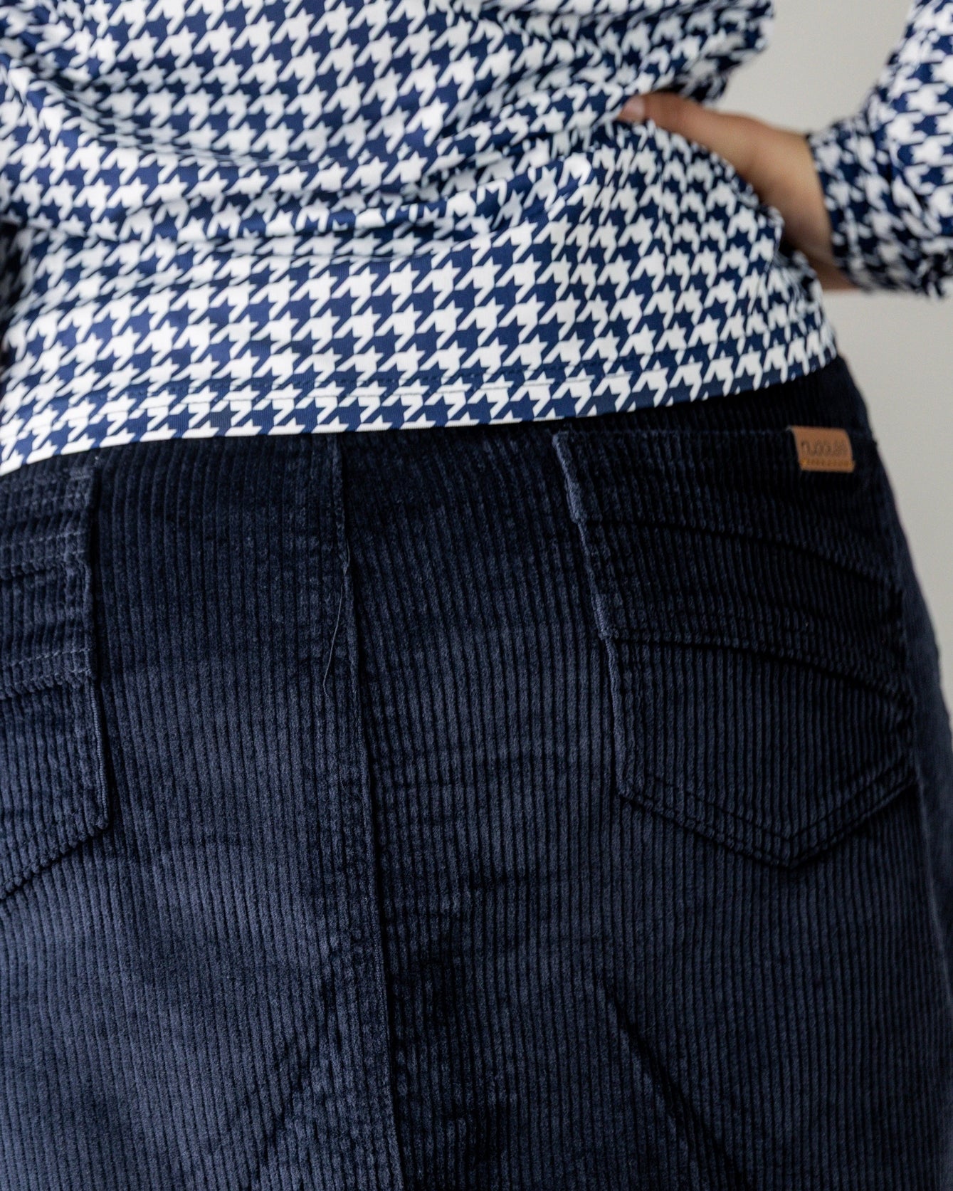 27" Corduroy Skirt in Navy - Final Sale nuggles-clothing