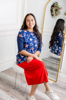 Mae Top by Nuggles® in contrasting knit fabric with front pocket