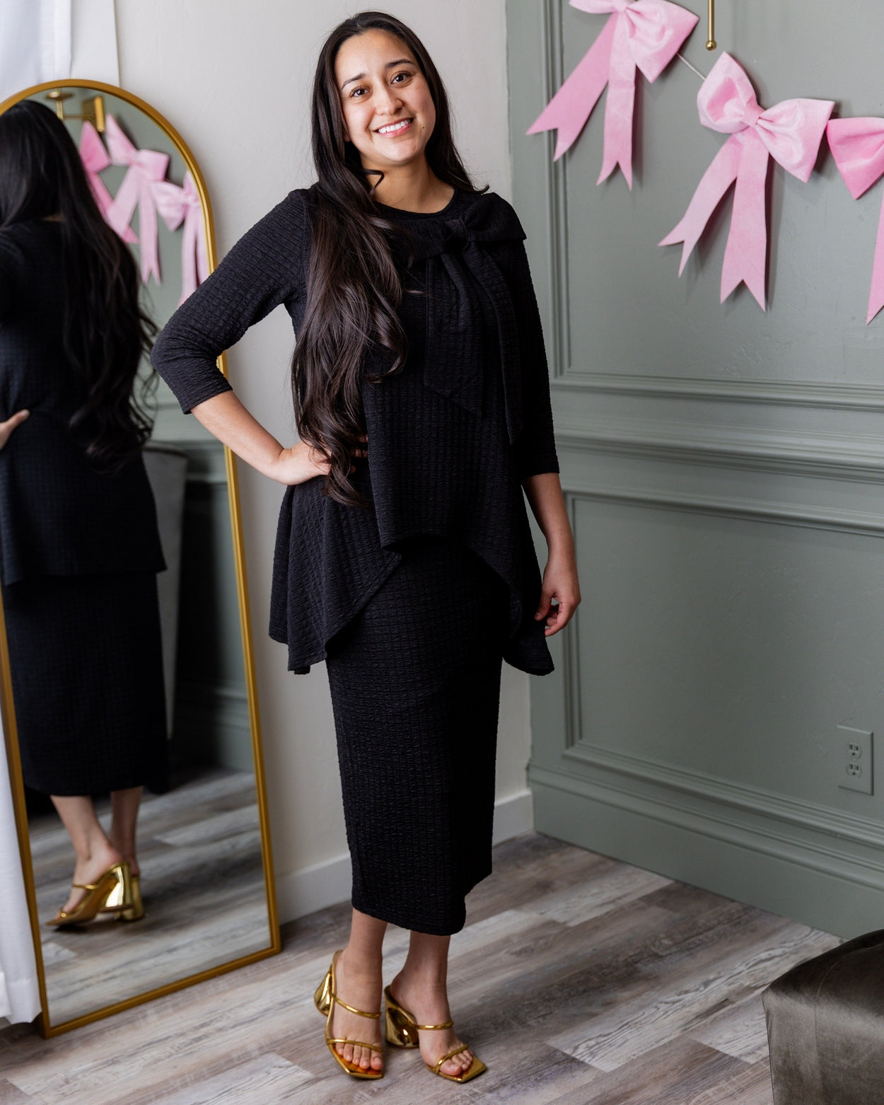 31" Eleanor Skirt in Black - Final Sale nuggles-clothing