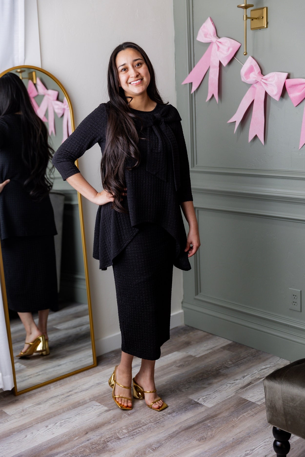 31" Eleanor Skirt in Black - Final Sale nuggles-clothing