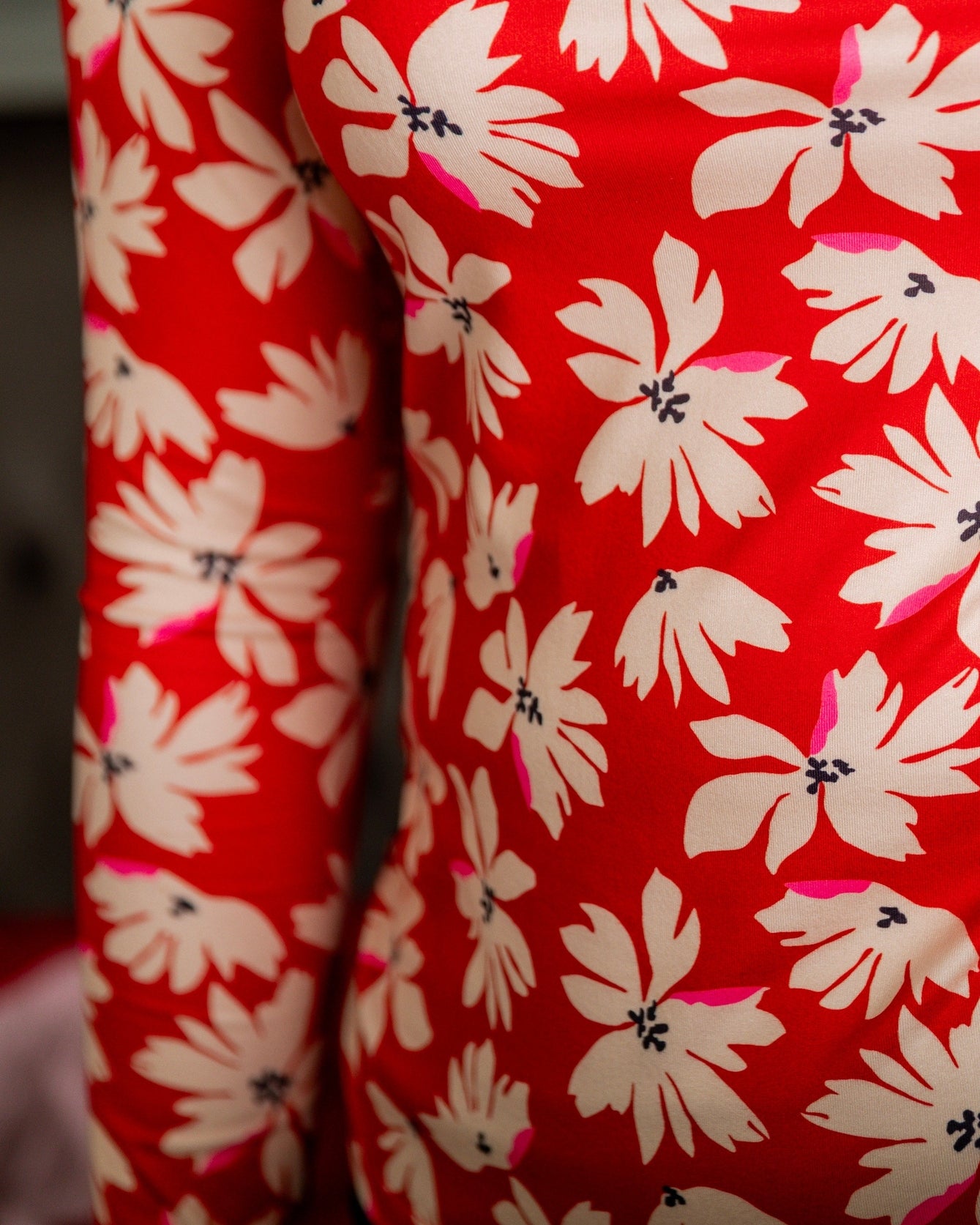 Essential Long Sleeve Tee in Red Petal Party nuggles-clothing