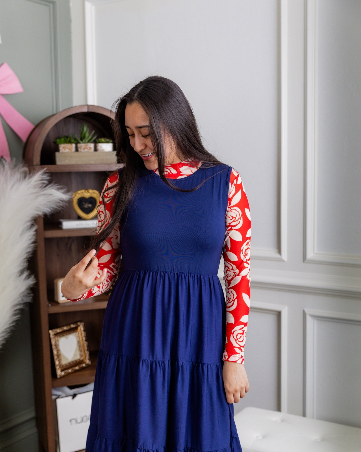Mesh Tee in Rosie Rouge nuggles-clothing