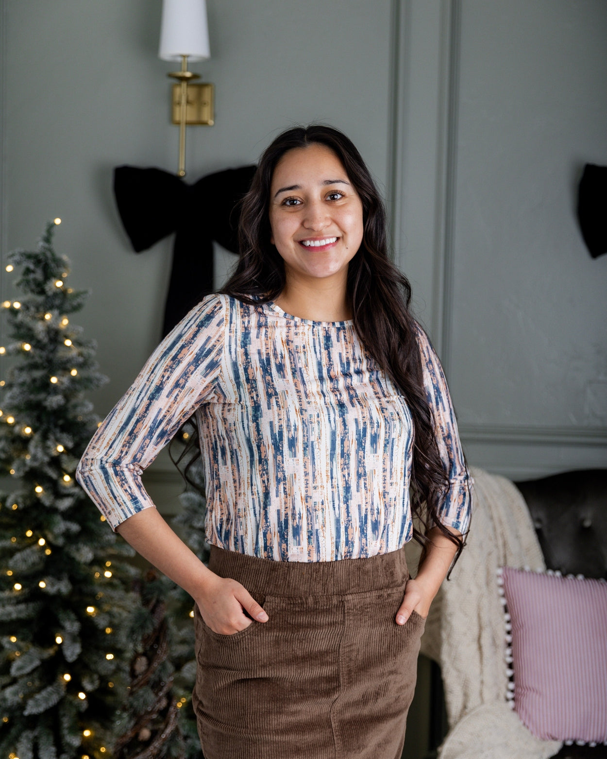 27" Corduroy Skirt in Brown - Final Sale nuggles-clothing