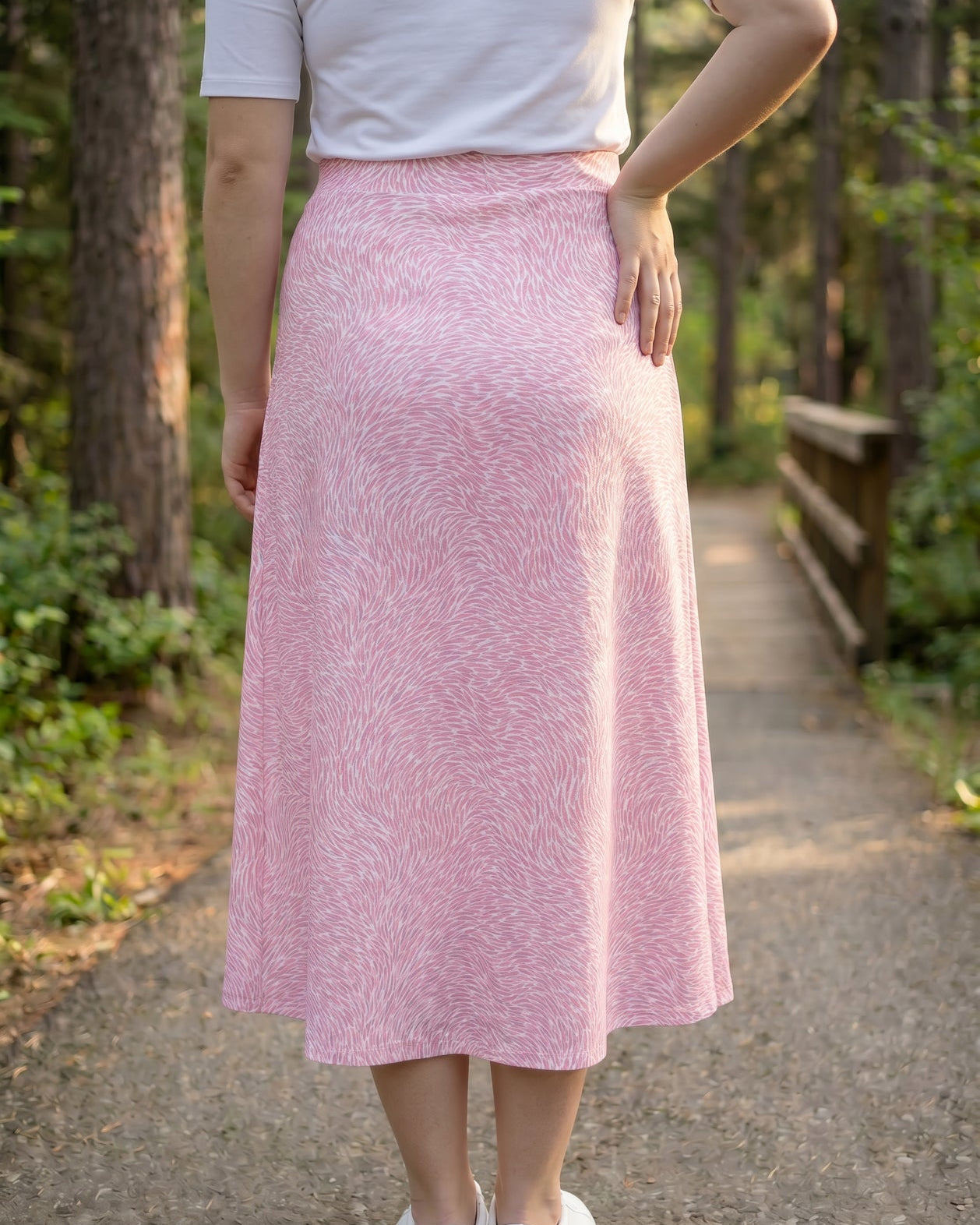 Modest 31" All-Sport Skirt in Blush Sport, full length (view 4)