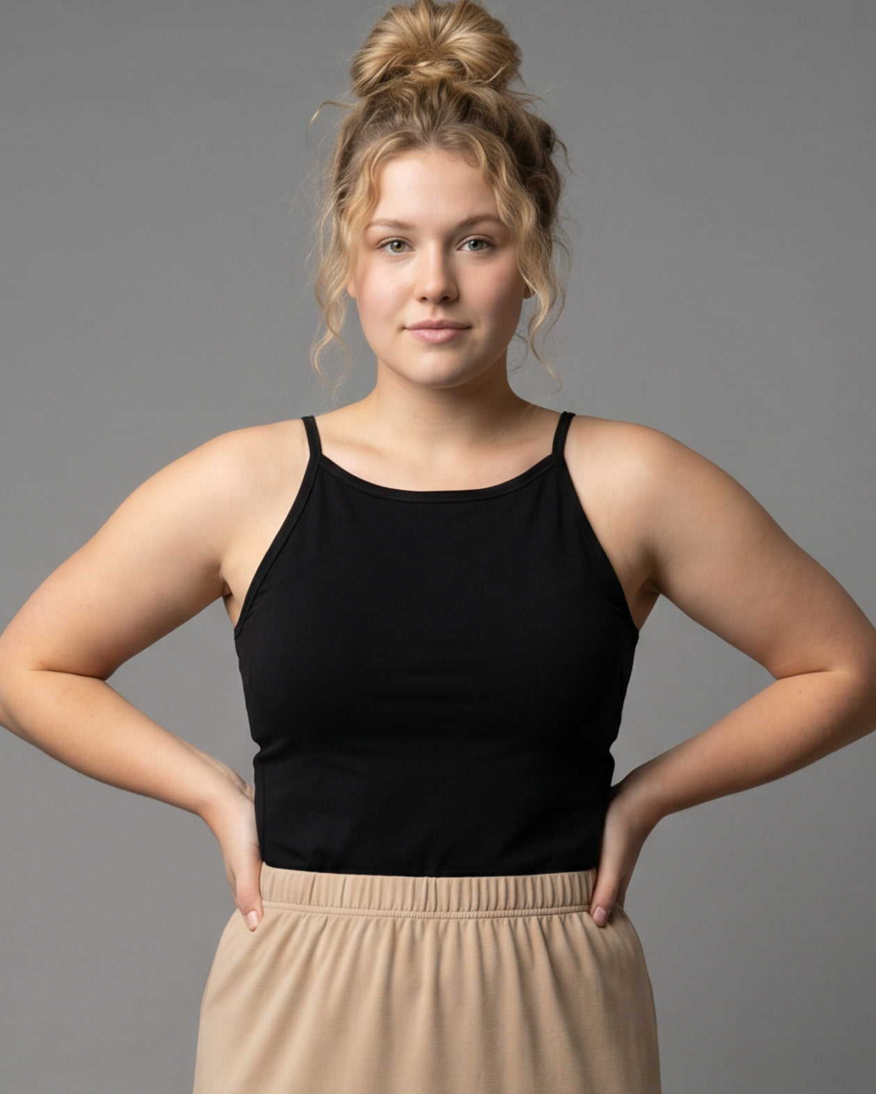 Model wearing Nuggles® Camisole in Black