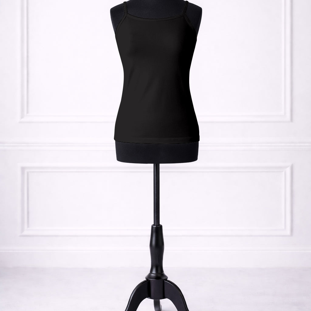 Front view of Nuggles® Essential Camisole in Black