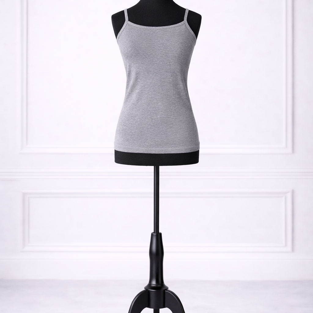 Front view of Nuggles® Essential Camisole in Light Heather