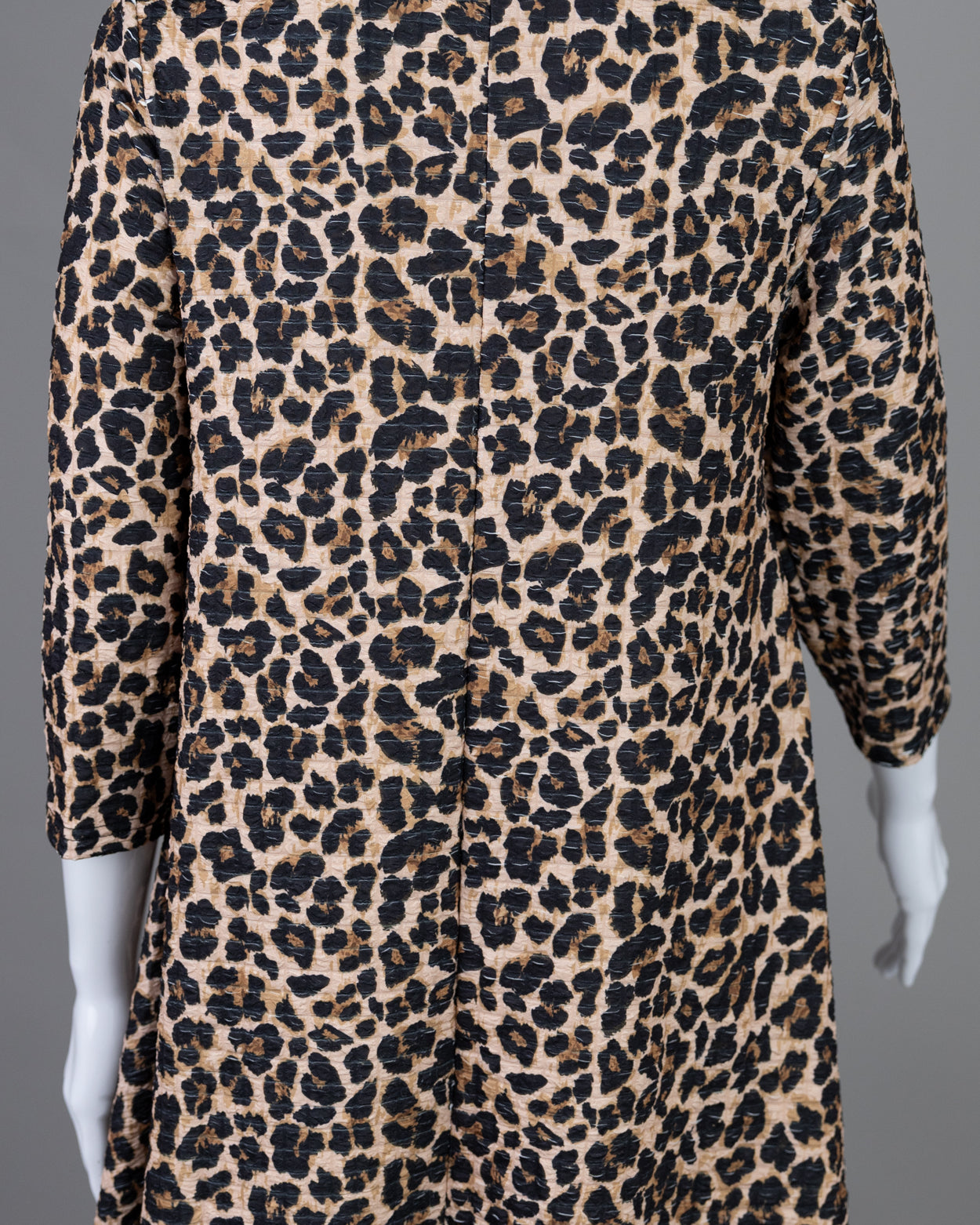 Classic Leopard Eleanor Top, Nuggles plus-size-friendly modest top in warm tan leopard print with bow detail