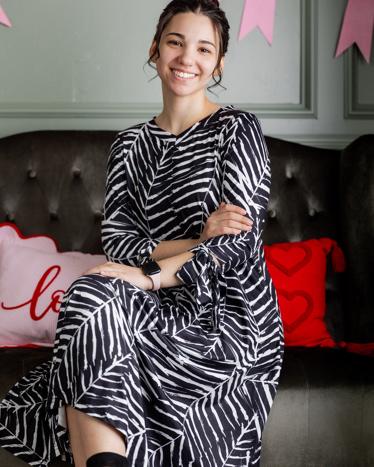 Hazel Dress in Zebra Swirl - Final Sale nuggles-clothing