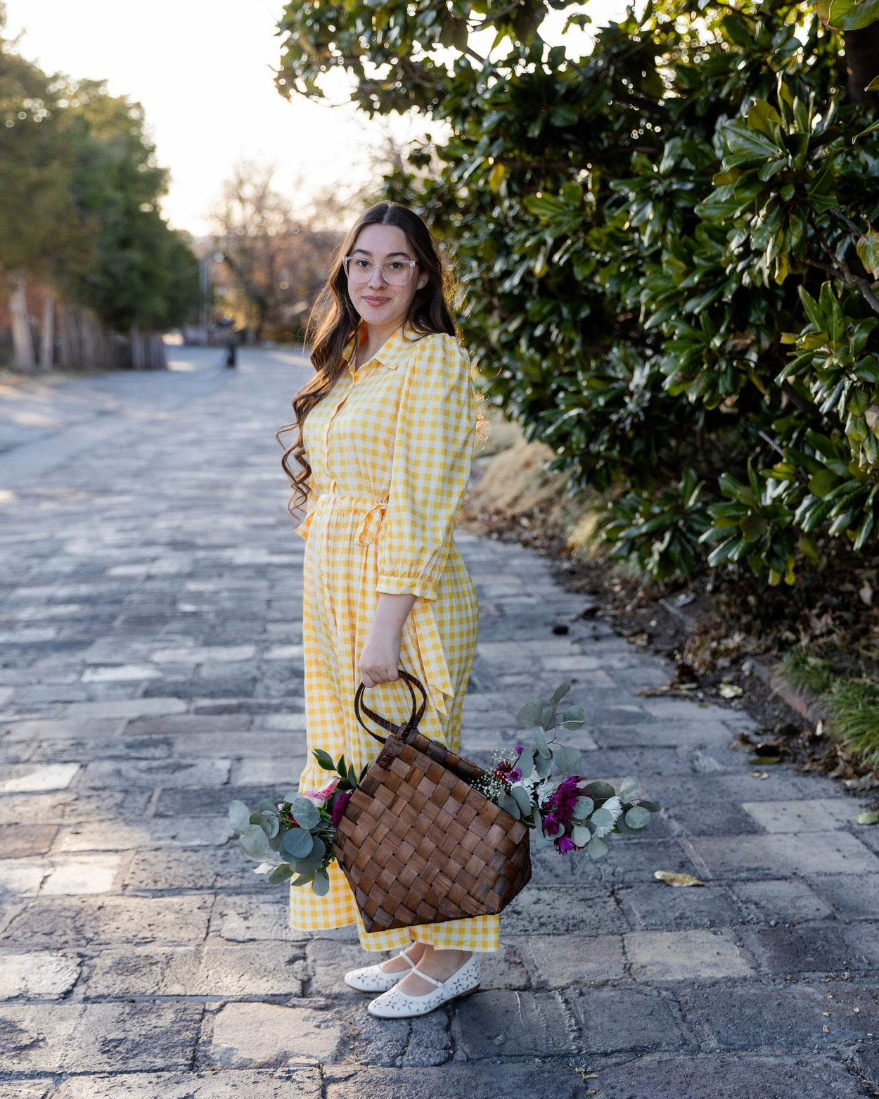 Leila Dress in Sunshine Check nuggles-clothing