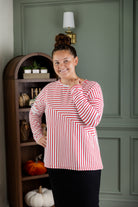 Nuggles® Indy Top women’s long sleeve knit shirt with relaxed fit and crew neckline