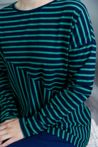 Nuggles® Indy Top women’s long sleeve knit shirt with relaxed fit and crew neckline