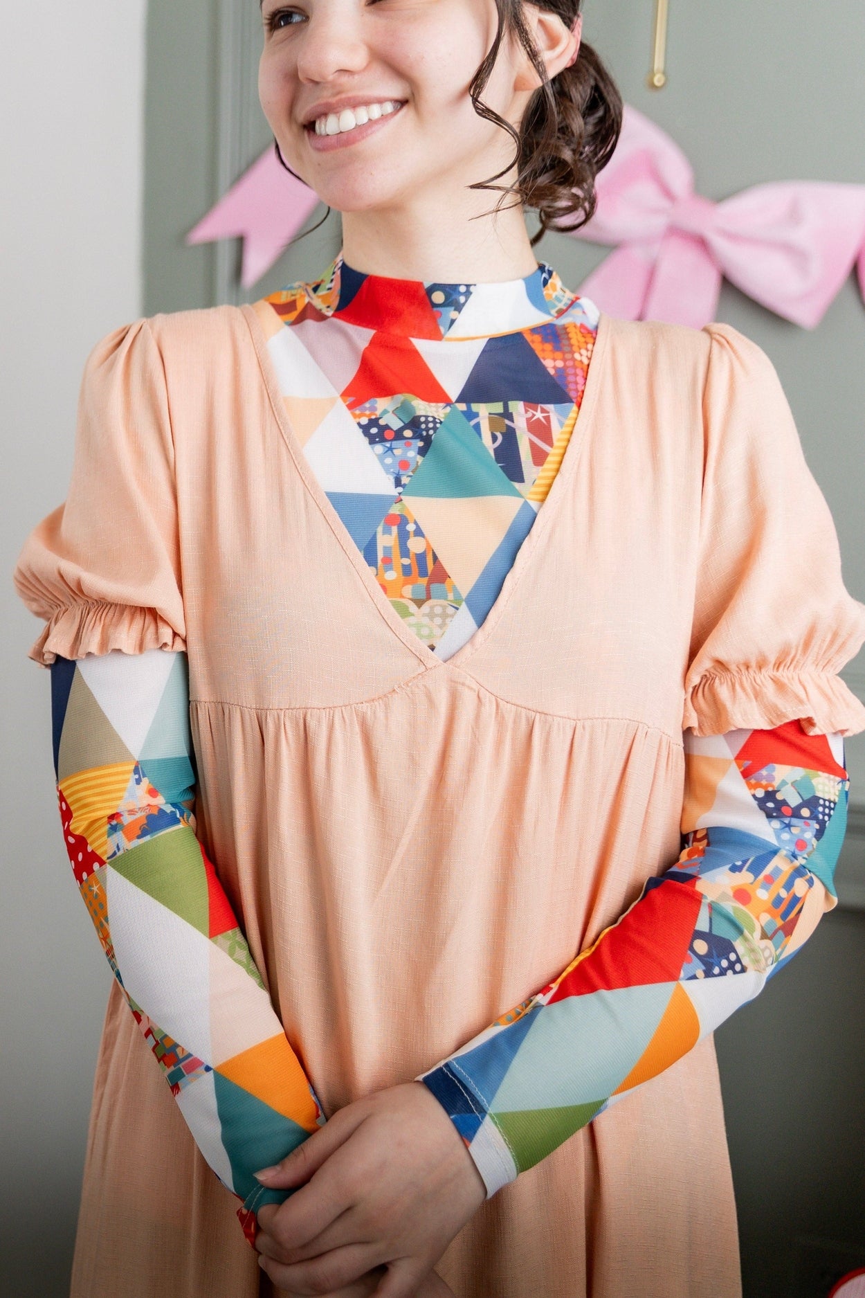 Mesh Tee in Triangle Taffy nuggles-clothing