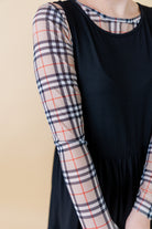 Women's long sleeve mesh layering top – modest, unlined, fitted top for stylish layering outfits