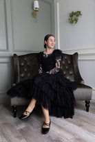 Women's long sleeve mesh layering top – modest, unlined, fitted top for stylish layering outfits