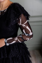 Women's long sleeve mesh layering top – modest, unlined, fitted top for stylish layering outfits