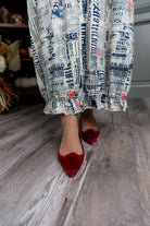 Model showing the modest and stylish Nuggles® Maxi Bristol Dress in assorted prints.