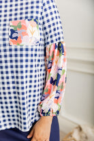 Nuggles® Gianna Top styled with pencil skirt, modest fashion outfit idea for women.