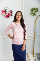 Relaxed Essential Tee styled with a modest skirt