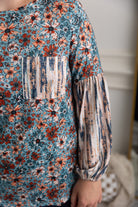 Nuggles® Gianna Top styled with pencil skirt, modest fashion outfit idea for women.