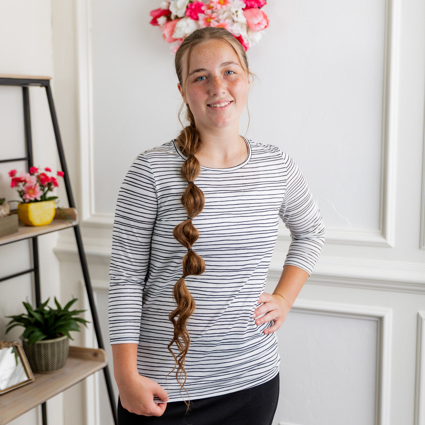 Relaxed Essential Tee styled with a modest skirt