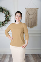 essential layering tee in solid colors, modest women's base layer by Nuggles®