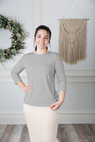 essential layering tee in solid colors, modest women's base layer by Nuggles®