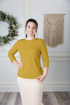 essential layering tee in solid colors, modest women's base layer by Nuggles®