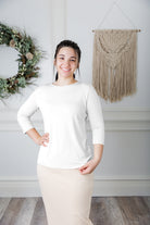essential layering tee in solid colors, modest women's base layer by Nuggles®