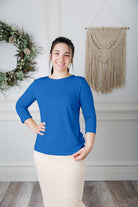 essential layering tee in solid colors, modest women's base layer by Nuggles®