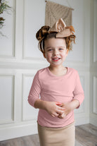 Modest girls essential tee from Nuggles® – soft cotton 3/4 sleeve layering shirt for everyday comfort and coverage