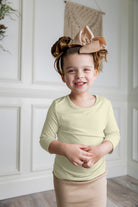 Modest girls essential tee from Nuggles® – soft cotton 3/4 sleeve layering shirt for everyday comfort and coverage