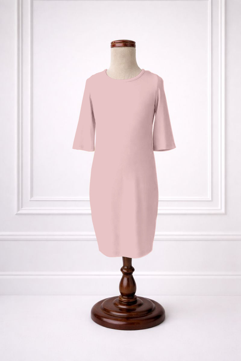 Stock Photo of our Nuggles® Girls' Layering Dress in Baby Pink