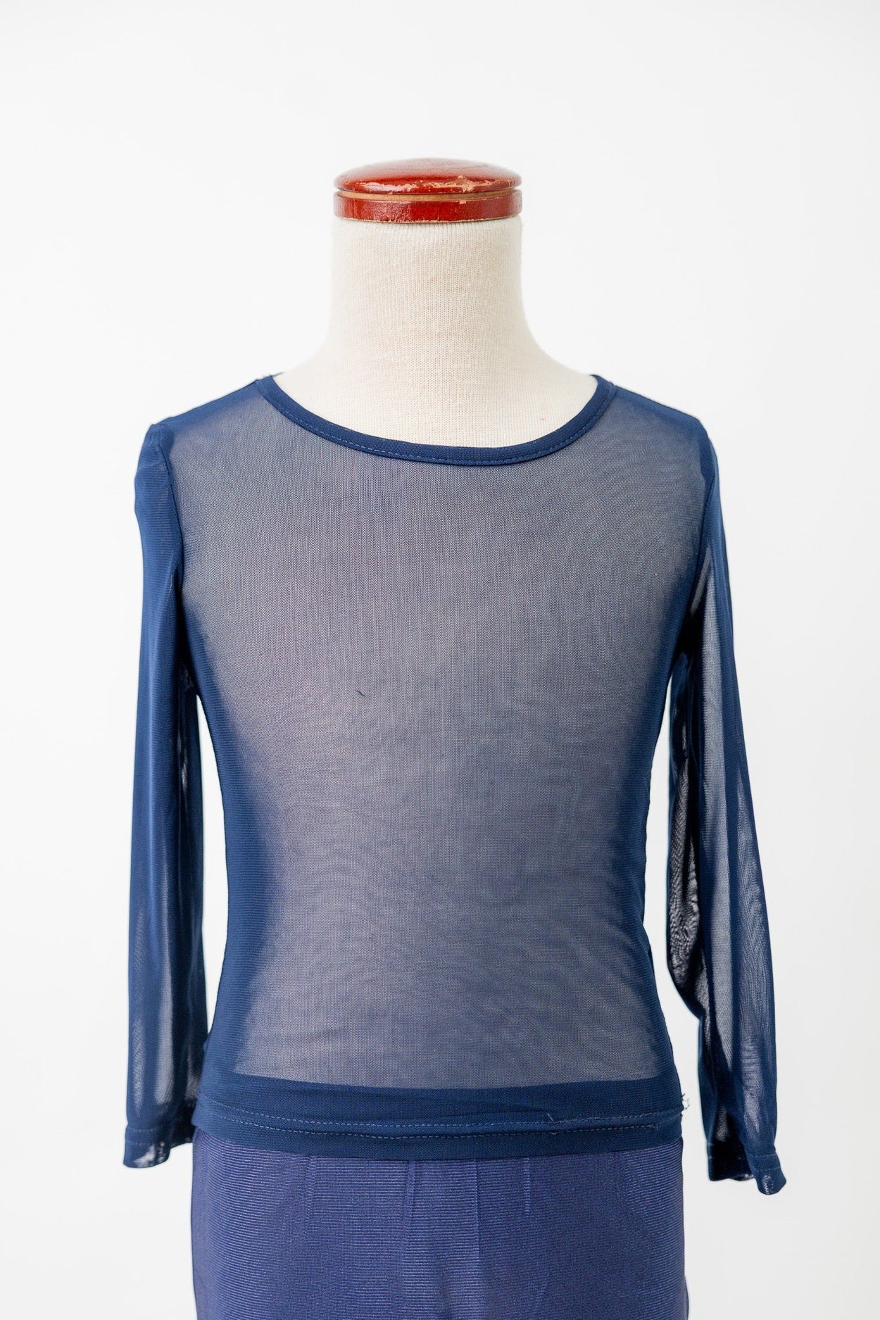Girls' Mesh Tee in Navy - Final Sale nuggles-clothing