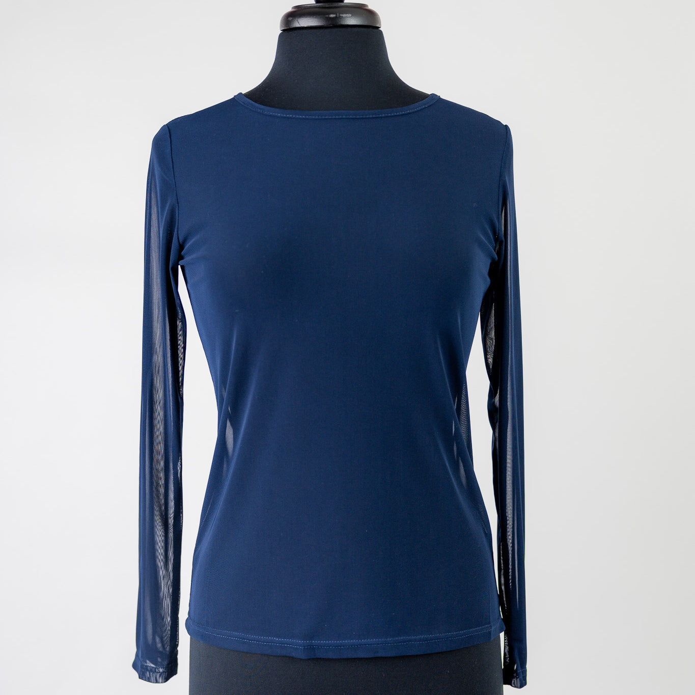 Mesh layering top for girls and women by Nuggles®, modest long sleeve underlayer.