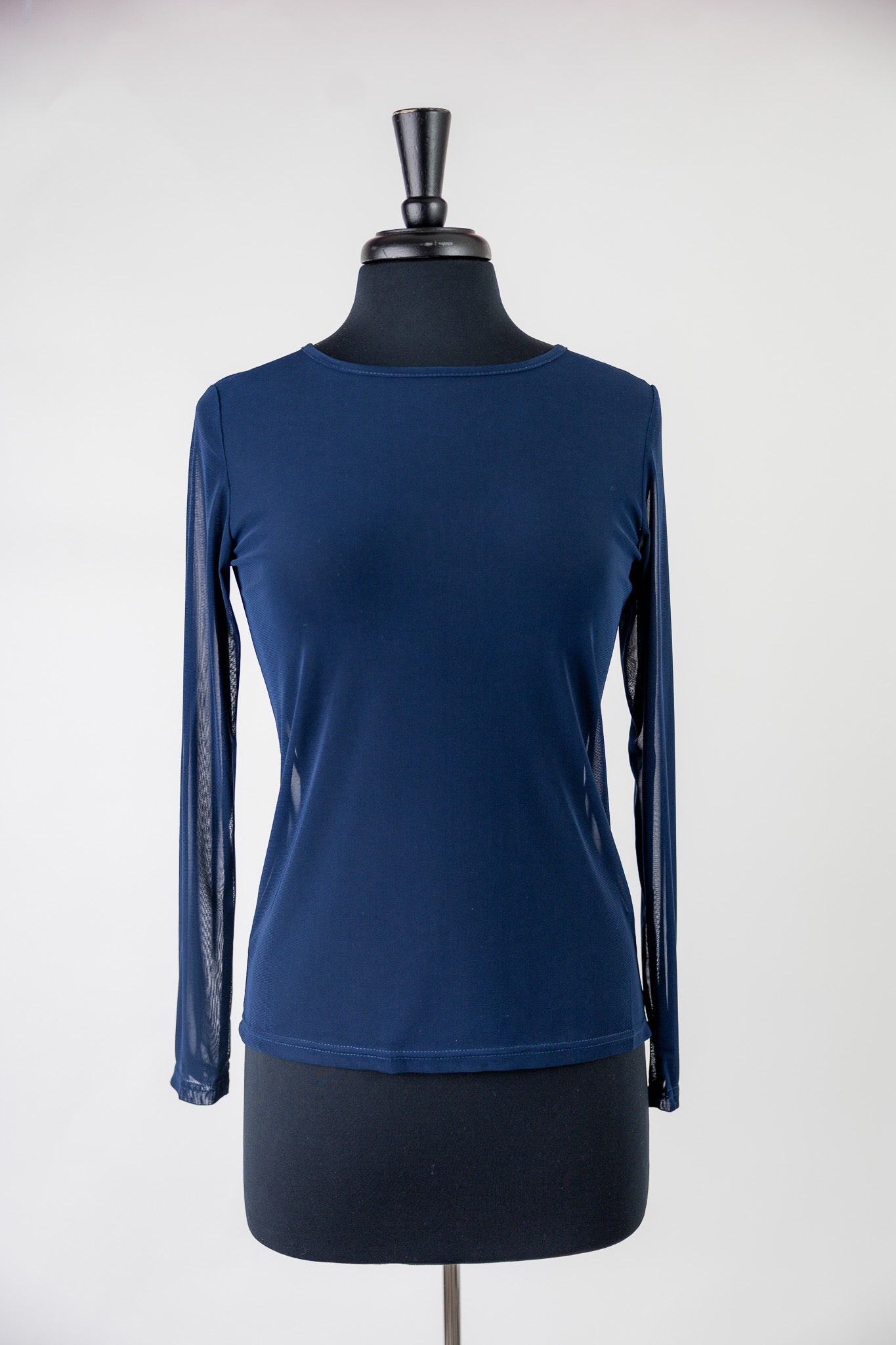 Mesh layering top for girls and women by Nuggles®, modest long sleeve underlayer.