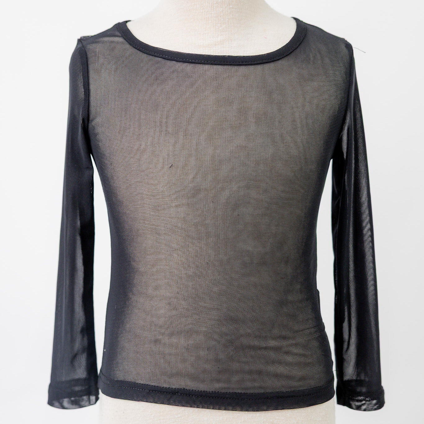 Lightweight modest mesh top for girls, breathable and perfect for layering.