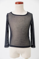 Lightweight modest mesh top for girls, breathable and perfect for layering.