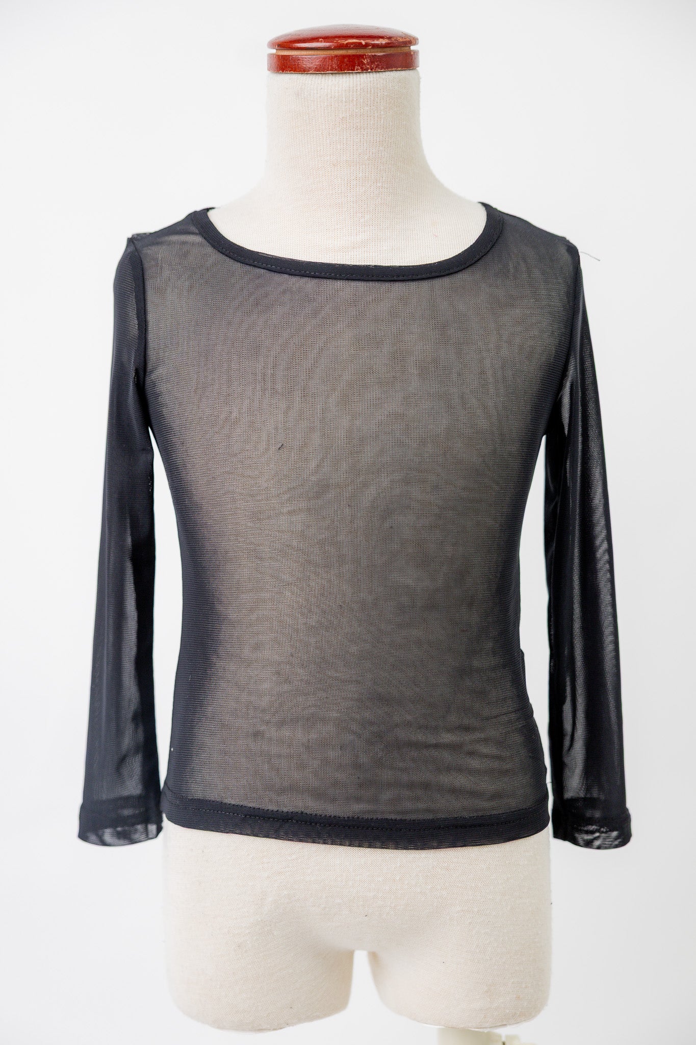 Lightweight modest mesh top for girls, breathable and perfect for layering.