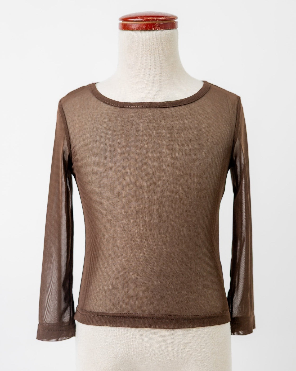 Girls' Mesh Tee in Brown - Final Sale nuggles-clothing