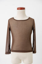 Lightweight modest mesh top for girls, breathable and perfect for layering