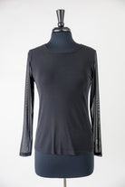 Mesh layering top for girls and women by Nuggles®, modest long sleeve underlayer.